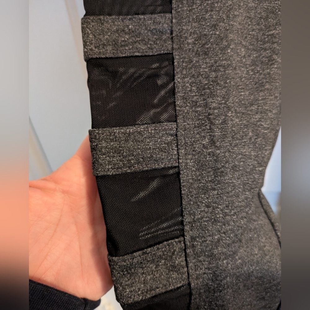 Forever 21 Gray and Black Leggings with Sheer Stripes - Picture 2 of 4